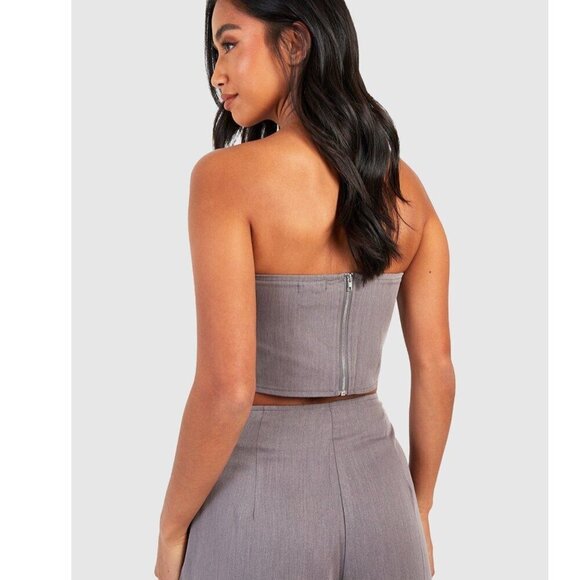 Boohoo Petite Tailored Bandeau - Size 8 - NWT - Picture 5 of 10